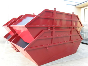 10m3 Skip Bins - Painted and Stacked